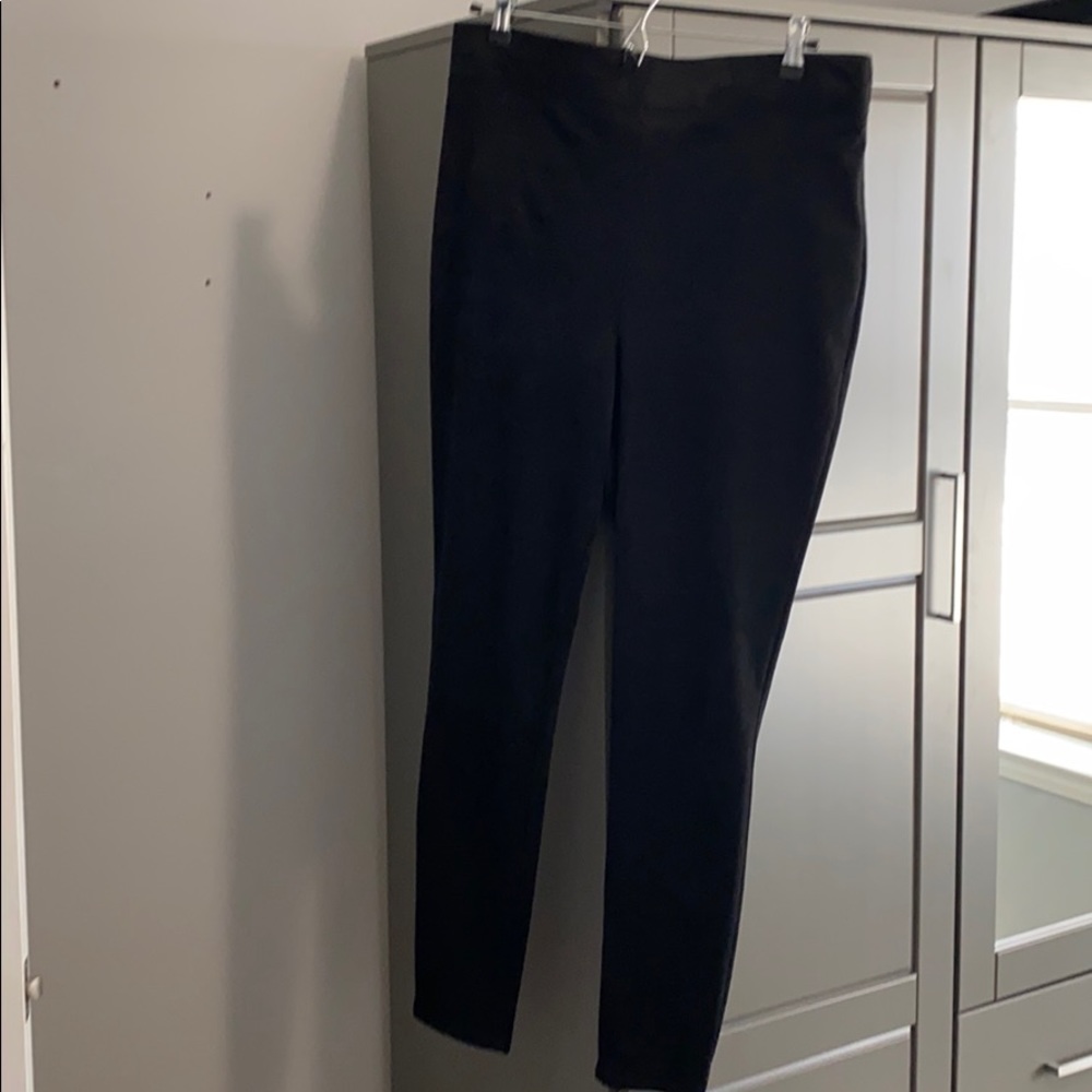 Faux suede black leggings high waist size large